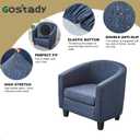 Waterproof Printed Club Chair Slipcover 2 Piece Stretch Accent Barrel Chair Cover Armchair Sofa Slipcovers Removable Tub Chair Cover Furniture Protector Chair Covers for Living Room,Color 76
