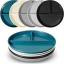 Portion Control Plate For Weight Loss 9 Inch 5Pcs, Round Divided Plates for Adults, 3 Compartment Plates is very thick and smooth,Suitable for Bariatric Diet