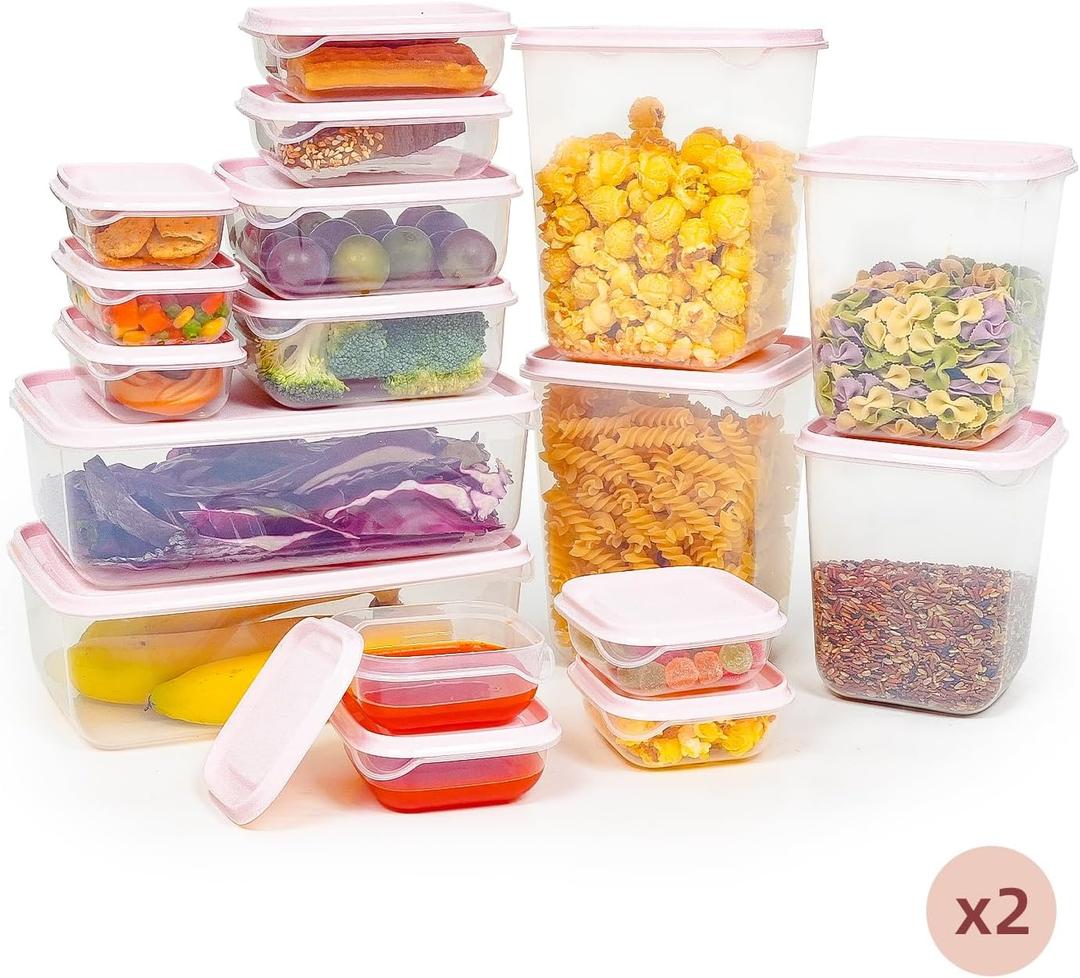 Plastic Food Storage Containers with Lids (34-Pack)