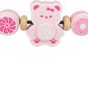 iGRATENS Baby Bouncer Toy Bar, Toy Bar for Baby Bouncer, Warm and Playful Pink Rainbow Design for Baby Girls, Easy to Attach and Remove, Child-Safe Paint, Safe for Babies