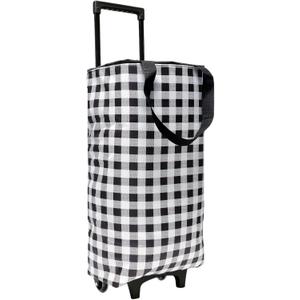 Large Foldable Wheeled Shopping cart, Insulated Waterproof Reusable Grocery Bag, Portable Tote for Supermarket Shopping, Travel & CampingGrey