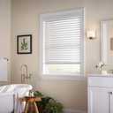 Home Decorators Collection White Cordless 2 in. Faux Wood Blind - 72 in. W x 64 in. L (Actual Size 71.5 in. W x 64 in. L)
