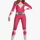 Morphsuits Pink Power Ranger Costume Adult Women - Superhero Outfit for Women - Fun Cosplay Dress Up for Parties S