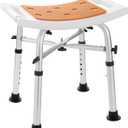 Shower Chair Bath Stool Seat 350 Lbs, Height Adjustable Bath Bench with Padded Seat for Seniors, Shower Stool Chair for Inside Shower, Shower Seat Stool with Heavy Duty Crossbar Support