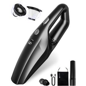 Handheld Vacuum Cordless, Car Vacuums Powerful with Rechargeable Battery, Portable Hand Held Vacuum Cordless with Washable HEPA Filter, Mini Vacuums Kit for Men and Women