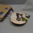 Linfevisi Fall Decor Outdoor Pumpkin Stakes Yard Signs Metal Garden Stake Stacked Pumpkins Lawn Ornaments Yard Art Outside Decorations Autumn Harvest for Thanksgiving Porch Patio 18.5 Inch (White)