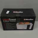 Mueller UltraToast Full Stainless Steel Toaster 4 Slice, Long Extra-Wide Slots for Bagels and Waffles, 6 Browning Levels, LED Display, Cancel/Defrost/Reheat Functions & Removable Tray, Kitchen Gadgets