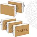 500PCS White Index Cards, 3x5 Inches Flash Cards with Ring, Lined on Both Side Notecards Ruled Study Card Flashcards Heavy Note Cards for Studying, Learning, School, College
