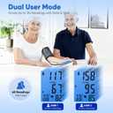 Upper Arm Blood Pressure Monitor for Home Use, Automatic Digital Blood Pressure Machine, Talking BP Monitor with English & Spanish Voice, Large Cuff 8.616.5, Backlit Display, 2-User Memory
