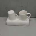 Belinlen 2 Pack 16 OZ Coffee Cup Simple Pure White Ceramic Cup Plain Large Tall White Ceramic Milk Tea Coffee Mug with Handle
