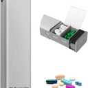 6 x Weekly Metal Pill Organizer, 7 Day Pill Box for Vitamins & Medicine, Portable Travel Pill Case with Large Compartments for Adults & Seniors (Silver)