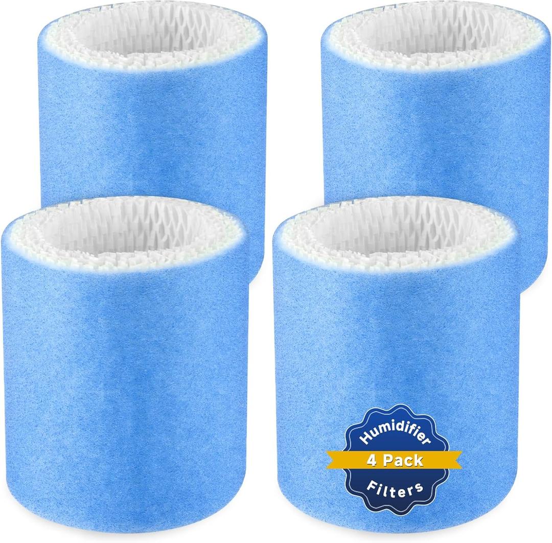 Humidifier Filter Replacement Compatible with Canopy Bedside and Nursery Humidifiers, Wood Pulp & Paper Filter, 4 Pack (Blue)