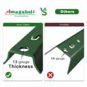 Amagabeli Metal Fence Posts 3 Feet 10 Pack Heavy Duty Garden Stakes T Post U Channel for for Wire Fence No Dig Garden Fence Stakes for Temporary Fencing Electric Fence Corner Anchor Green