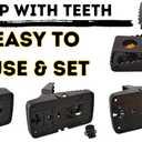 6 Pack - Rat Traps with Teeth - Indoor/Outdoor, Reusable, Easy Setup, Powerful Stainless Steel Spring, Tough ABS Body - Safely Set Traps Without Getting Snapped. Rats, Chipmunks & Rodents