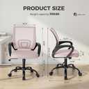 DUMOS Ergonomic Office Chair, Executive Desk Chair with Lumbar Support, 22.6" W x 23.62" D x 37.4" H