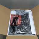 Huuger Nightstand with Charging Station, Side Table with Fabric Drawers, End Table with Open Shelf, Bedside Table with USB Ports and Outlets, Night Stand for Bedroom, Rustic Brown and Black (11.8"D x 15.7"W x 23.6"H (2 Drawers))