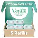 Gillette Venus Extra Smooth Women’s Razor Refills 5 Count, 5-Bladed Razor Cartridges for a Long-Lasting Shave, Razor Blades for Women