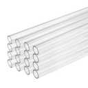 dracaena.io 16 Pack PETG Hard Tubing - 14 mm / 0.55 inch Outer Diameter, 10 mm / 0.39 inch Inner Diameter, 450 mm / 17.7 inch Length - Rigid Pipe for PC Water Cooling System, Transparent