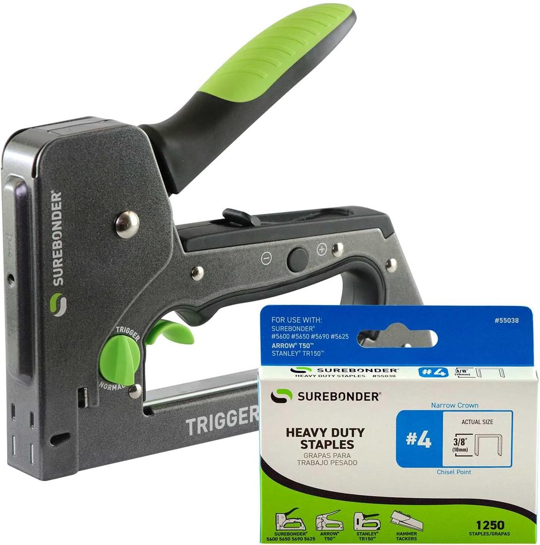 Surebonder TRIGGERFIRE Staple Kit with 1250, 3/8", T-50 Type, Steel Staples