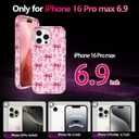 Casetego for iPhone 16 Pro Max Case,Compatible with MagSafe,[Military Grade Drop Test] Full Body Protection Slim Shockproof Rugged Marble Women Girls Case for iPhone 16 Pro Max 6.9 inch,Gold Bowknot