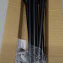 Black Curtain Rods 2 pack for Windows 30-62 inch, 5/8" Diameter Matte Black Small Curtain Rods for Bedroom, Living Room, Kitchen, Outdoor, Farmhouse, Cafe Curtain Rod Set of 2