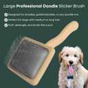 Doodle Slicker Dog Brush - Perfect For Goldendoodle & Poodle Hair Maintenance - Medium to Long Hair Breeds - Detangle, Brush, & Fluff Like a Pro - Goldendoodle Must Haves by Freshly Bailey