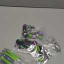 Jutom 12 Pcs Halloween Beadable Pens with Focal Silicone Beads Witch Cauldron Purple Green Bead Crafting DIY Making Pens Kit for Office School Christmas Holiday Gift Bulk