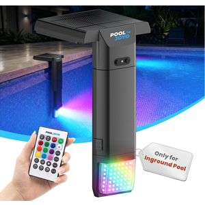 Solar Pool Lights Only for Inground Pools with Remote, 56 LEDs Brighter 3-Sided 180° Underwater Glow, 10 Colors 4 Modes, 3 Brightness Levels, IP68 Waterproof（1 Pack）