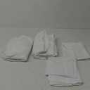 Amazon Basics 4 Piece Microfiber Lightweight Wrinkle-free Breathable Bed Sheet Set, Super Soft Easy Care, 14" Deep Pockets, Queen, Bright White, Solid