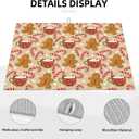 Christmas Dish Drying Mat for Kitchen Counter 18"x24", Gingerbread Man Candy Cane Coffee Mat Dishes Drying Pad Absorbent Drainer Mat Kitchen Countertop Protector Easy Clean