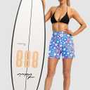 3 x G Gradual Women's 5" High Waisted Swim Board Shorts with Phone Pockets UPF 50+ Quick Dry Beach Shorts for Women with Liner, XL