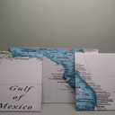 Large Size Canvas Wall Art Prints Map of Florida State in Framed Artwork for Living Room Art Wall Painting Pictures Posters Home Office Dcor 20x63