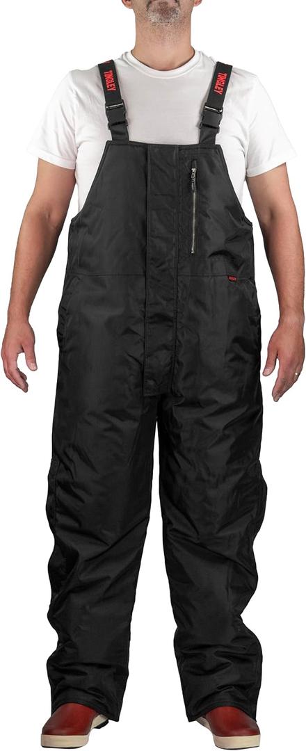 TINGLEY O28243 Cold Gear Men's Insulated Overalls Outerwear, 2X-Large | Leg Cuff Guards, Adjustable Suspender Straps, Heat Retention, Water Repellent, Black