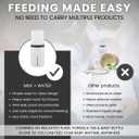 MILK & WATER All in One Baby Bottle & Baby Formula Dispenser On the Go, 5oz - Keeps Water Warm & Formula Fresh - Baby Formula Mixing Bottle with Anti Colic Nipple - Leak-Proof - 3+ Months (White)