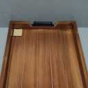 MyGift Burnt Wood Large Serving Tray with Handles, 20 x 14 Ottoman Tray, Breakfast, Coffee Server Tray