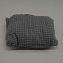 uxcell Square Ottoman Cover 18x18x18inch Stretch Polyester Washable Ottoman Slipcovers Elastic Foot Stool Foot Rest Protector for Living Room Bedroom, Dark Grey