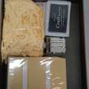 105 Pieces Library Card Pockets Personal Library Kit with 50 Due Date Note Cards 50 Self Adhesive Envelope Seeves Rubber Stamp Line Dater Inkpad Roller Pens Gold Raffia Gift Box for Gifts Book Lovers