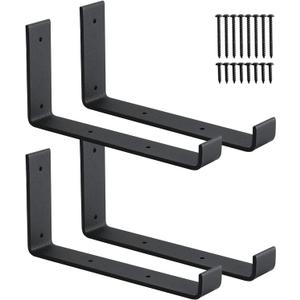 4 Pack 9in Black Shelves Support 4 Pack 9in Black Shelves Support