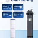 POOLPURE PLF-AF150 Filter ONLY Replaces PFT-AF150 Cartridge Pool Filter Tank&Element, 150Square Foot Pool Filter