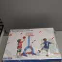 Toddler Basketball Hoop, 3-in-1 Sports Activity Center with Soccer Goal, Golf Game, 5 Height Adjustable Kids Basketball Hoop, Indoor Outdoor Playset Toys Gifts for Boys Girls 3-5, Blue