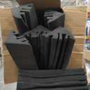 TroyStudio Bass Traps - 12 Pcs 4 X 4 X 12 Inches Dense Thick Studio Bass Foam Corner, Acoustic Treatment Panel Absorbing Echo Reverb, Low Frequency Sound Absorber for Music Room Home Recording Studio