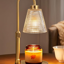 Innqoo Gold Candle Warmer Lamp with Timer, Dimmable Candle Warmer for Jar Candles, Height Adjustable Wax Melts Warmer, Birthday Gifts for Women Mom, House Warming Gifts New Home Decor