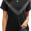 Womens Sparkly Rhinestone Fringe Tshirts Western Glitter Tassel Country Concert Outfits Sparkle Disco Cowgirl Tops, M