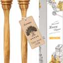 Olive Wood Honey Dipper/Stick Durable & Warp-Resistant, Preserves Honey Purity, 2pcs, 6.3 Inch