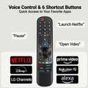 Universal MR24GA MR24GN AKB76045003 Magic Remote Control with Black Silicone Protective Case, Compatible with LG TV C1 C2 C3 C4 MR23GA MR22GA MR21GA MR20GA, Voice and Pointer Function