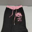 SHENHE Women's Y2k Flare Pants Grunge Drawstring Goth Punk Bell Bottom Yoga Pants (Black, XS)