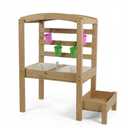 VYOMAMA Kids 3 in 1 Kids Wooden Sensory Table, Wood Sand and Water Table for Toddlers, Outdoor Wooden Toy Play Water Table Set for Boys and Girls (Natural)