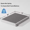 Bedsnus Queen Size Box Spring and Cover Set, 9 Inch High Profile Metal BoxSpring, Heavy Duty Structure Mattress Foundation, Noise Free, Non-Slip, Easy Assembly
