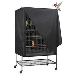 Explore Land Pet Cage Cover - Good Night Enclosure for Bird Critter Cat House to Small Animal Privacy & Comfort (Small, Black)