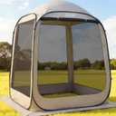 VEVOR Screen House Tent 6x6FT Pop-Up Screen Tent for 4–6 Person, Portable Screen Room Gazebo with Netting, Carry Bag & Ground Stakes, Instant Screen Canopy for Patio Backyard Garden Camping